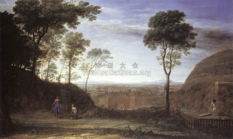 Landscape with Noli Me Tangere Scene - 克劳德·洛朗